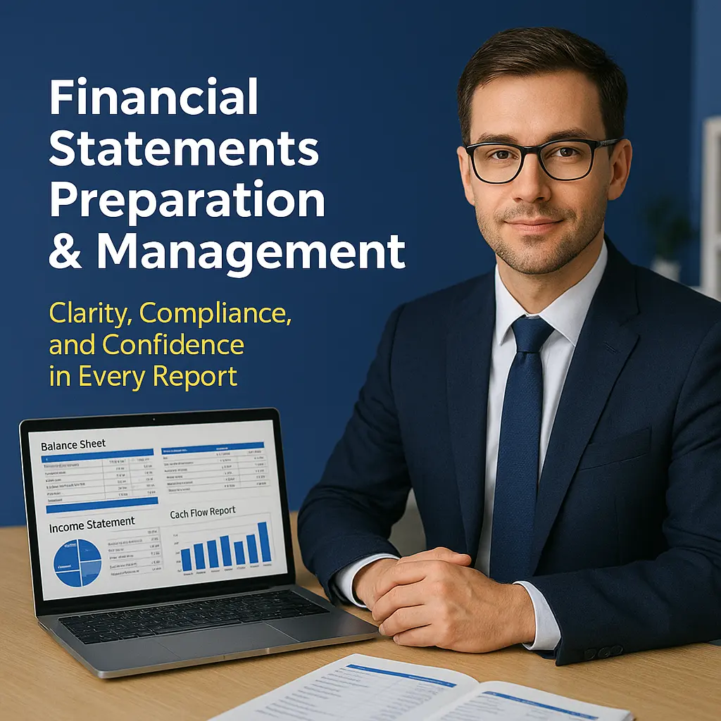 Expert preparation and management of financial statements including balance sheets and cash flow.