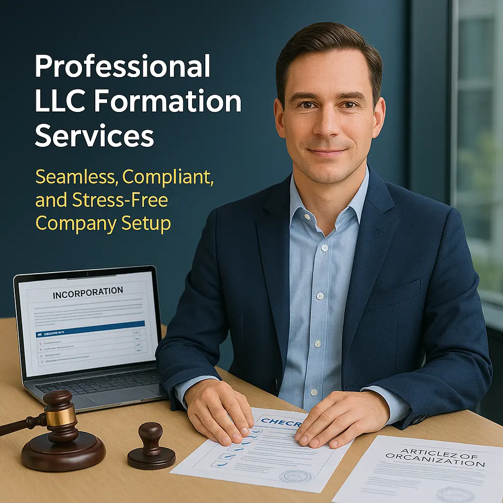 Professional LLC formation services for start-ups and businesses ensuring legal compliance.