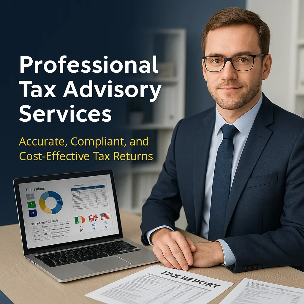 Professional tax advisory services and tax returns filing for businesses and individuals.